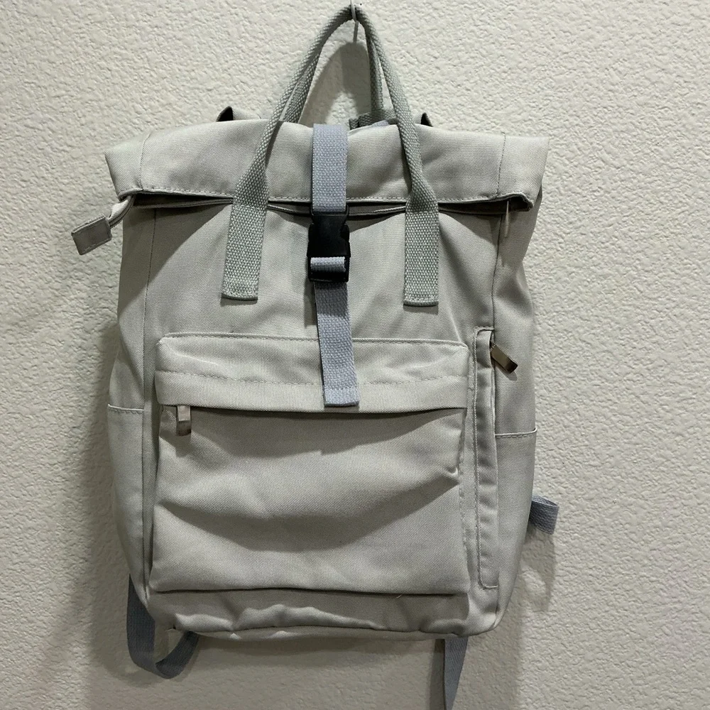 Light Green Nylon Double Handle Backpack